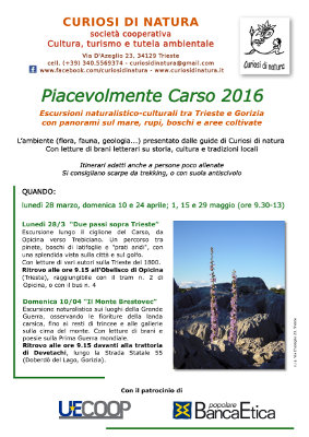 depliant Piacevolmente Carso 2016
