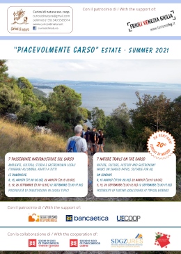 depliant Piacevolmente Carso estate 2021